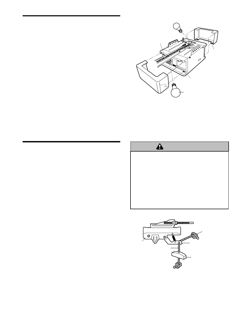 Lights & lenses, Manual release rope & handle, Warning | Installation step 7, Installation step 8, Install the light and lens, Attach the emergency release rope and handle | Chamberlain POWER DRIVE PD600 User Manual | Page 19 / 40