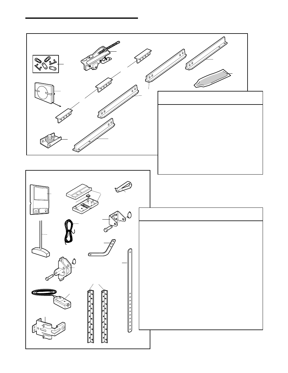 Repair parts, Rail assembly parts, Installation parts | 82 installation parts | Chamberlain POWER DRIVE PD600 User Manual | Page 37 / 40