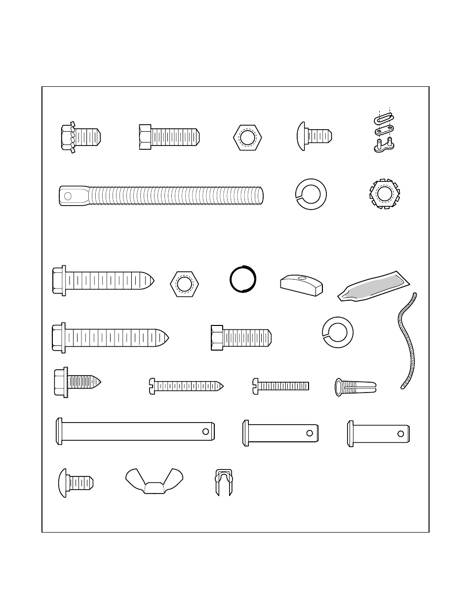 Hardware kits, Hardware inventory, Assembly hardware installation hardware | Chamberlain POWER DRIVE PD600 User Manual | Page 7 / 40