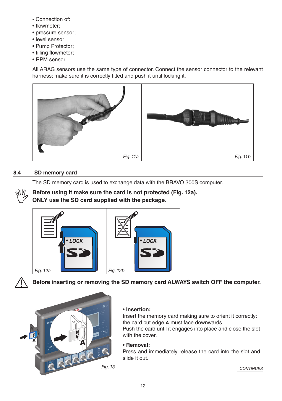 ARAG BRAVO 300S / Orchard sprayer Direct connection Installation - Software ver. 3.x User Manual | Page 12 / 16