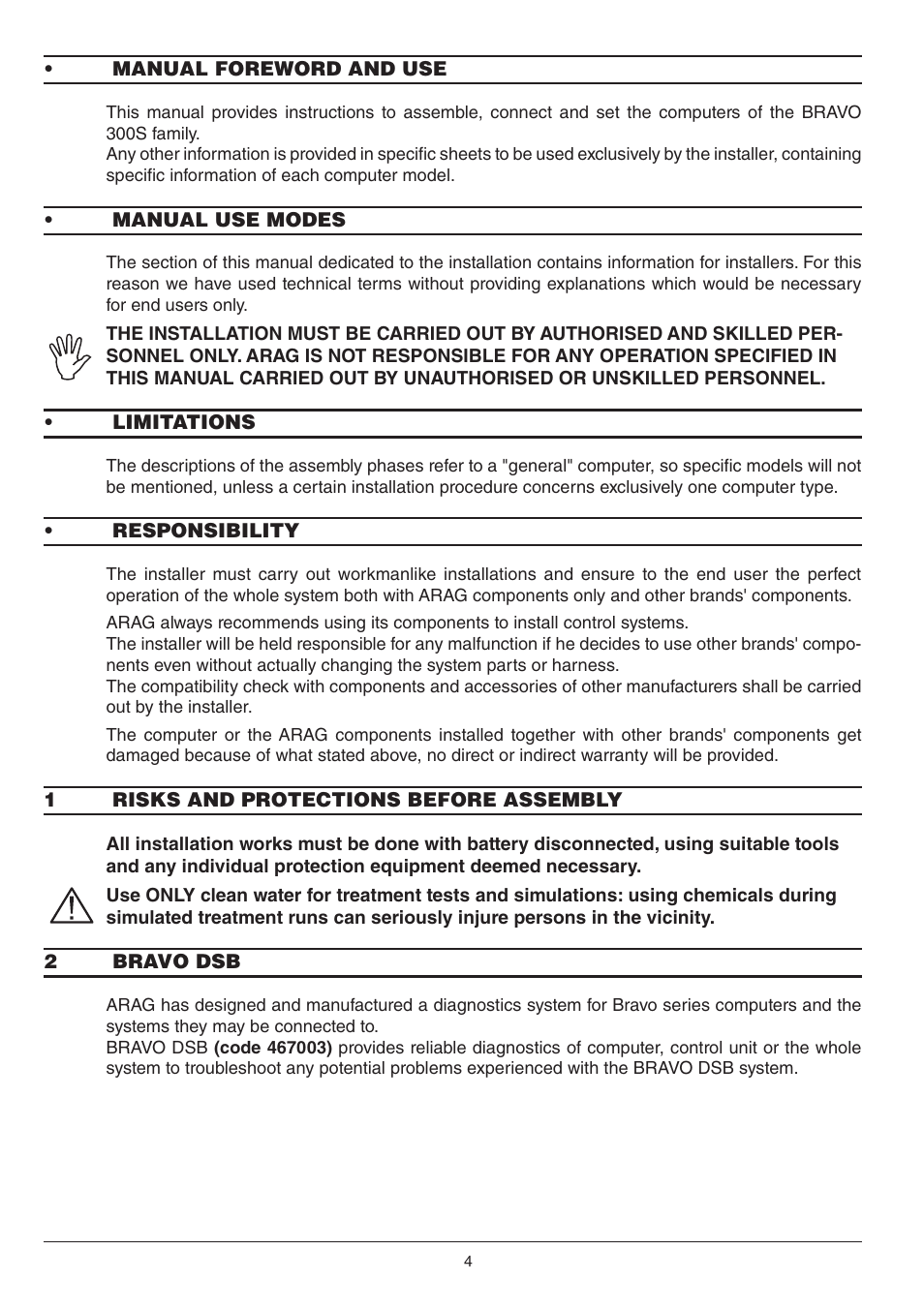 ARAG BRAVO 300S / Orchard sprayer Direct connection Installation - Software ver. 3.x User Manual | Page 4 / 16