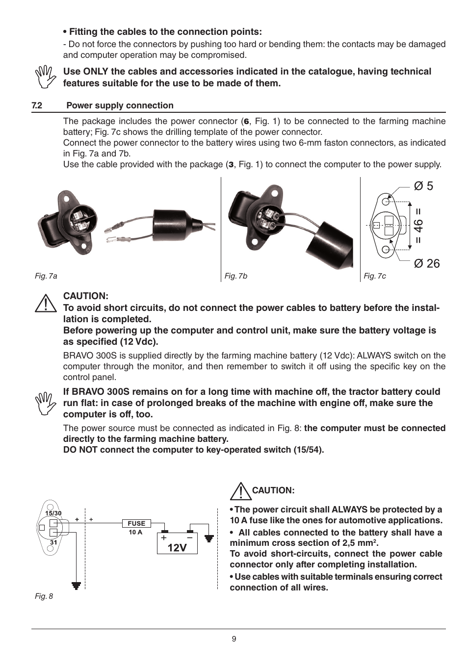 ARAG BRAVO 300S / Orchard sprayer Direct connection Installation - Software ver. 3.x User Manual | Page 9 / 16