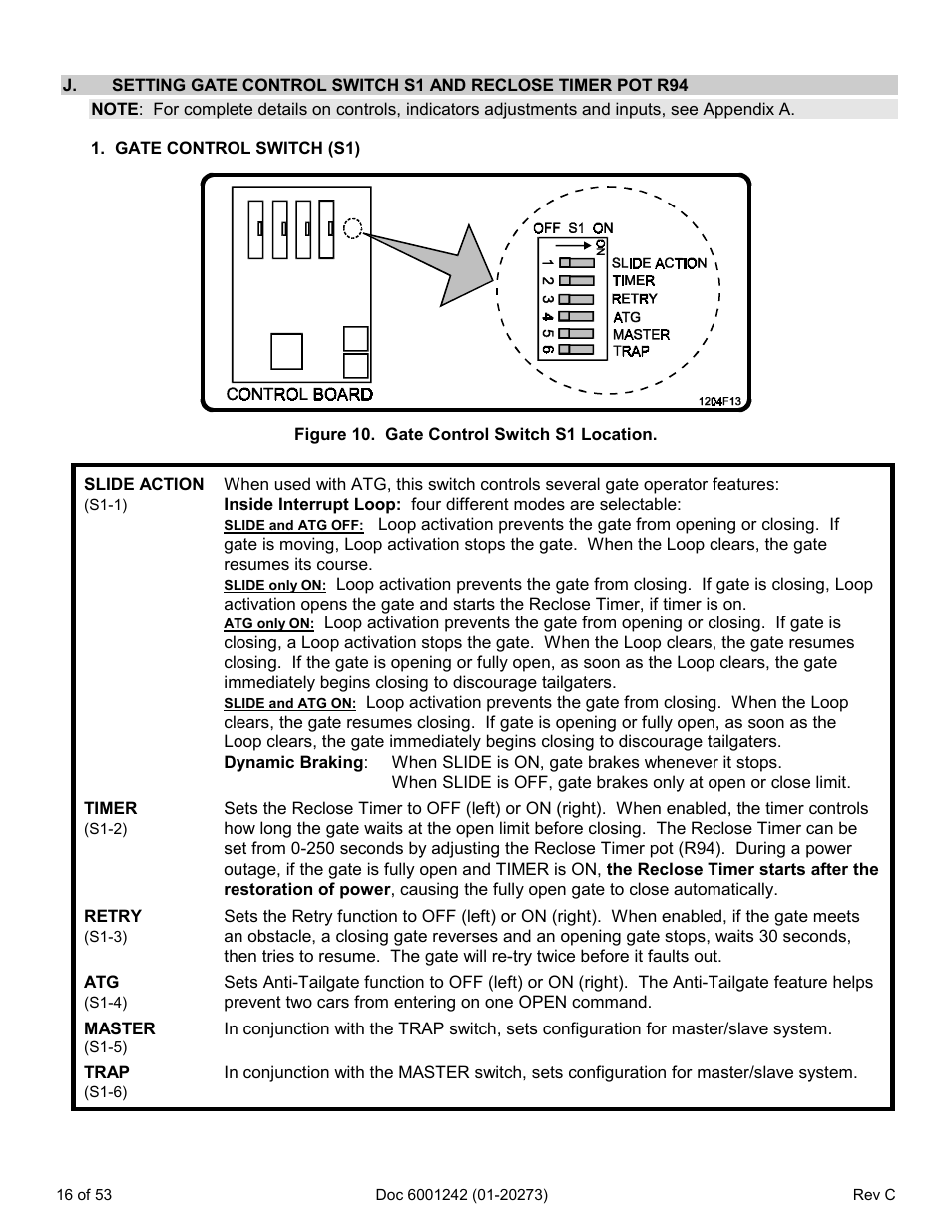 Gate control switch (s1) | Chamberlain Swing GATE User Manual | Page 17 / 54