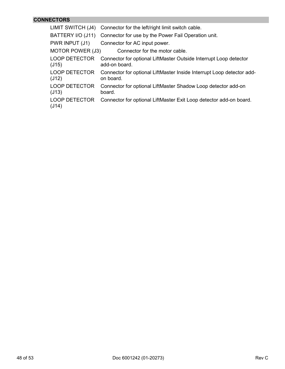 Connectors | Chamberlain Swing GATE User Manual | Page 49 / 54