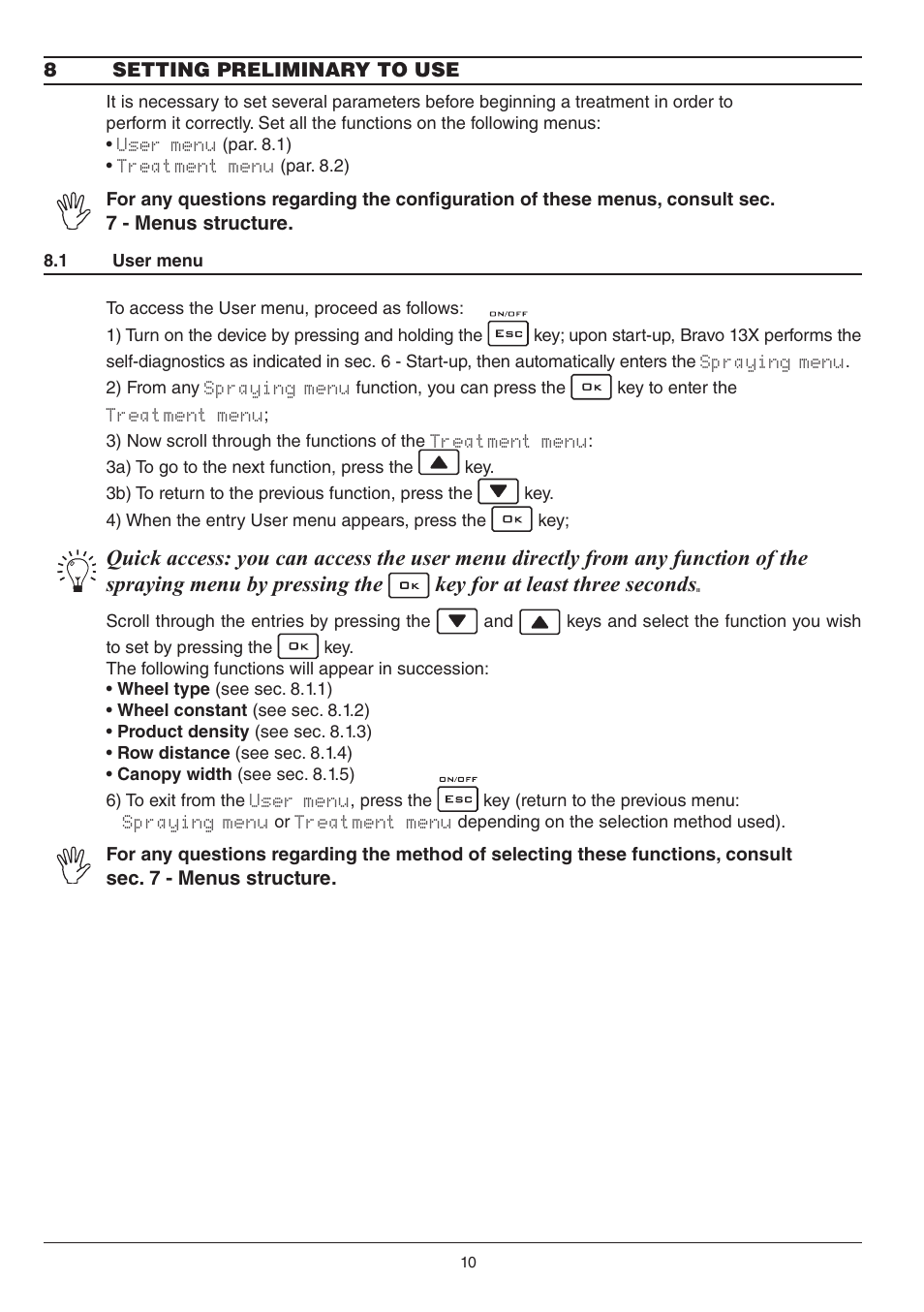ARAG BRAVO130 User Manual | Page 10 / 32