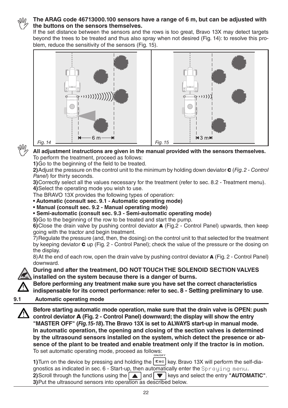 ARAG BRAVO130 User Manual | Page 22 / 32