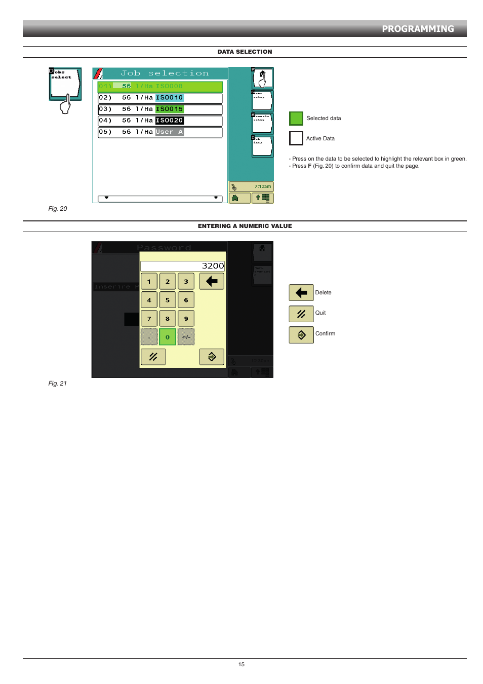 Programming | ARAG GCS 3200 User Manual | Page 15 / 48