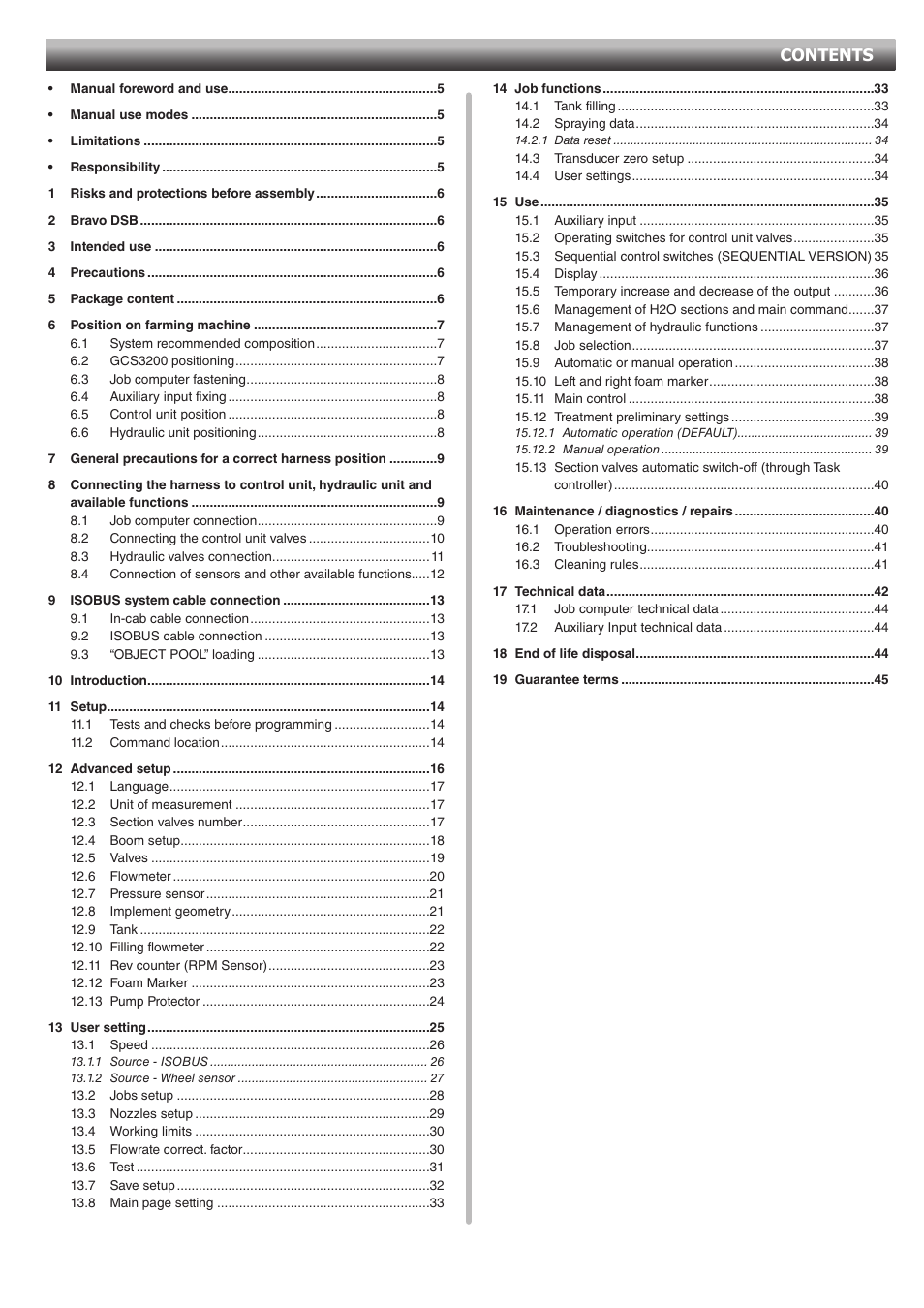 ARAG GCS 3200 User Manual | Page 3 / 48
