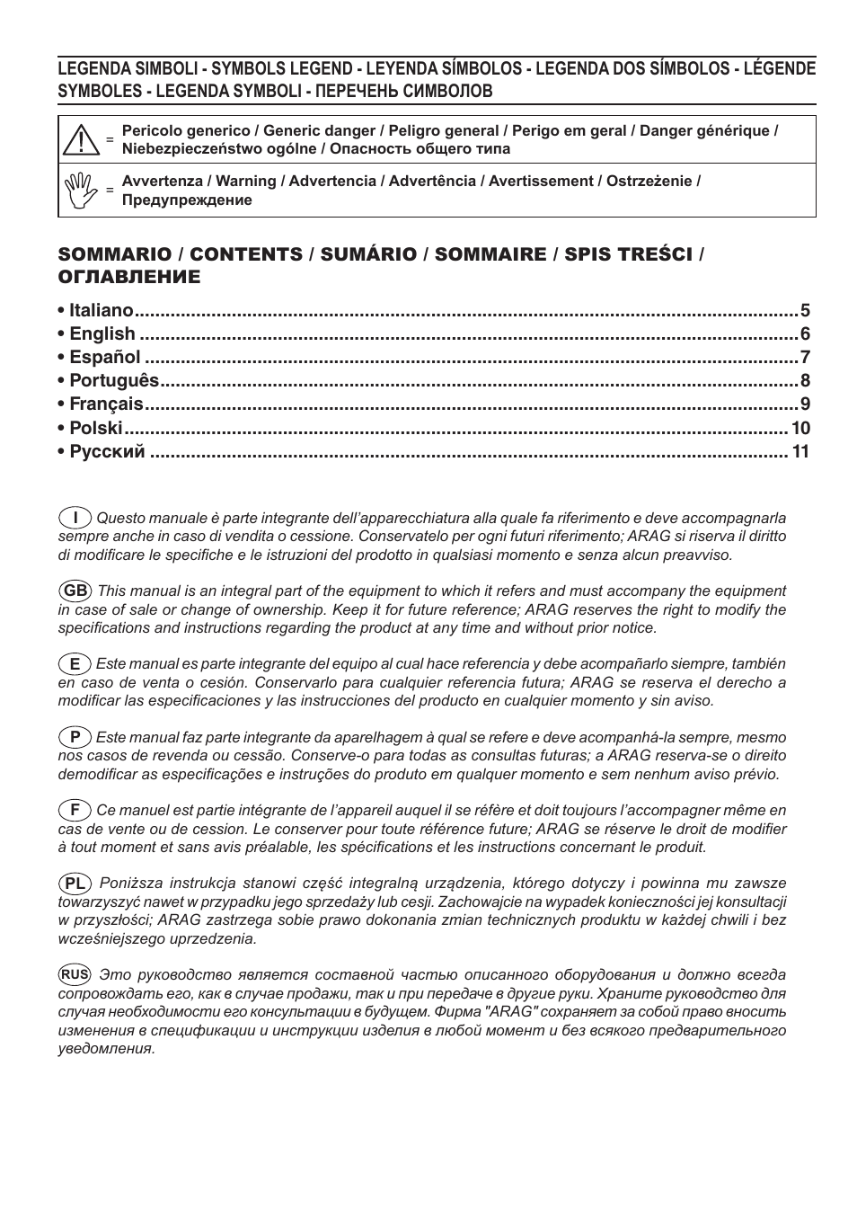 ARAG RCU control unit User Manual | Page 2 / 16