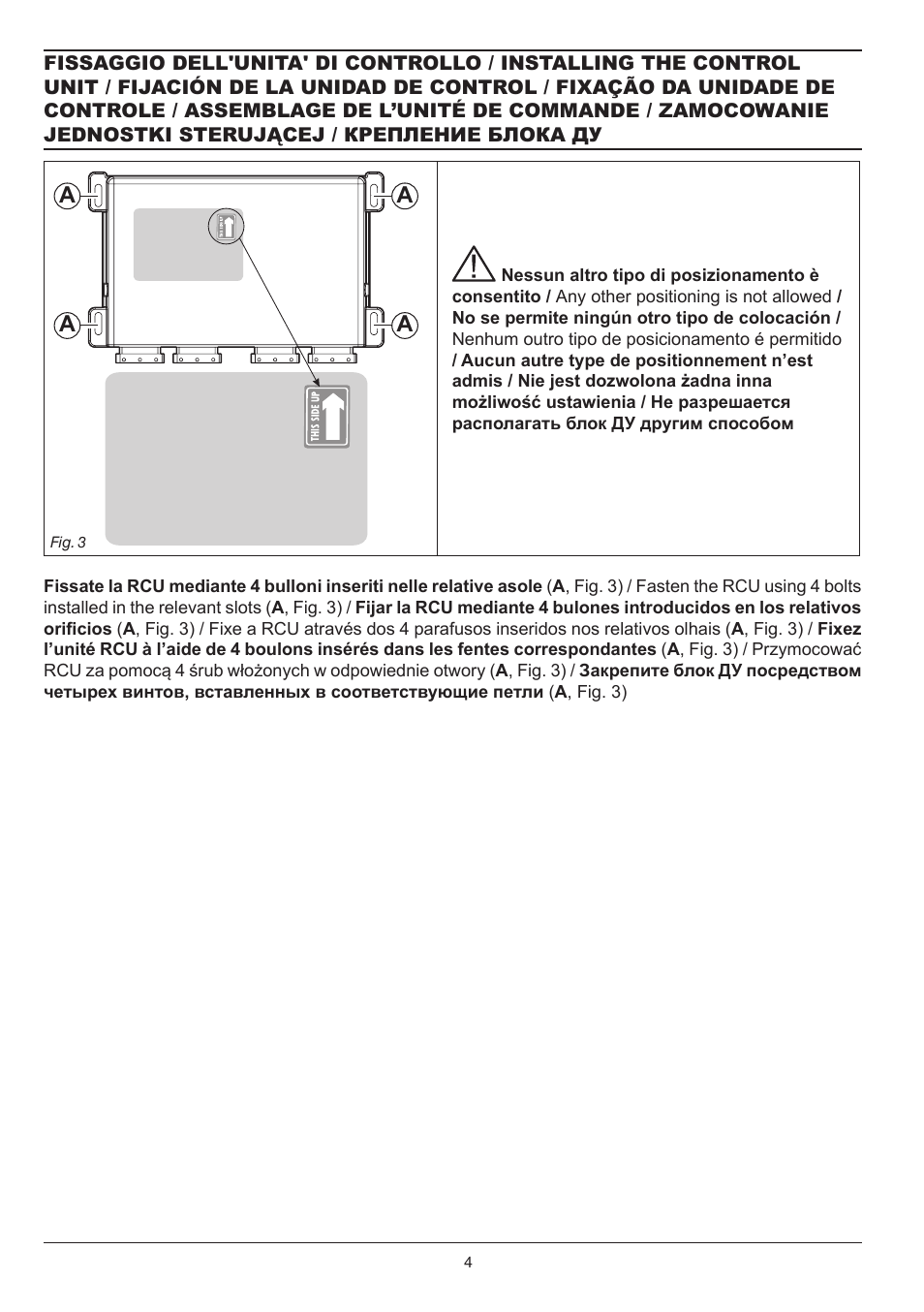 ARAG RCU control unit User Manual | Page 4 / 16