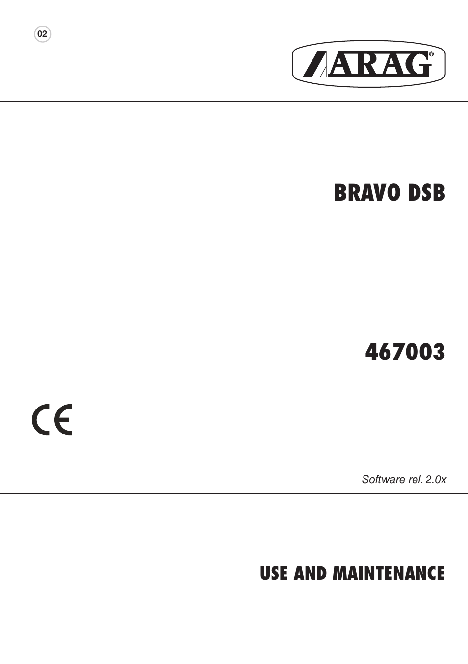 ARAG BRAVO DSB User Manual | 16 pages