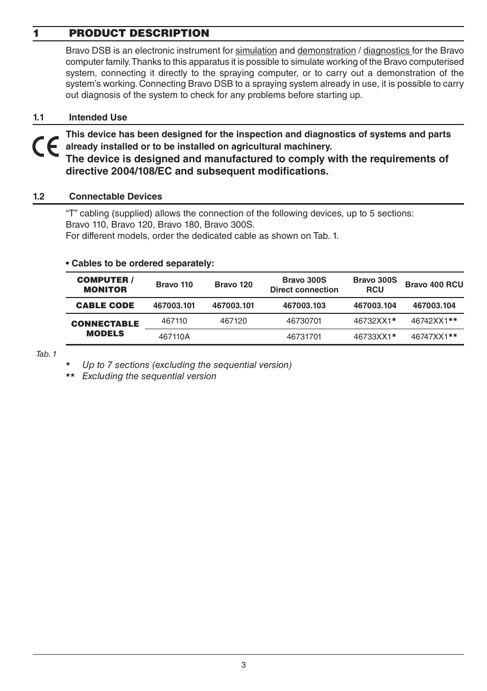 1product description | ARAG BRAVO DSB User Manual | Page 3 / 16