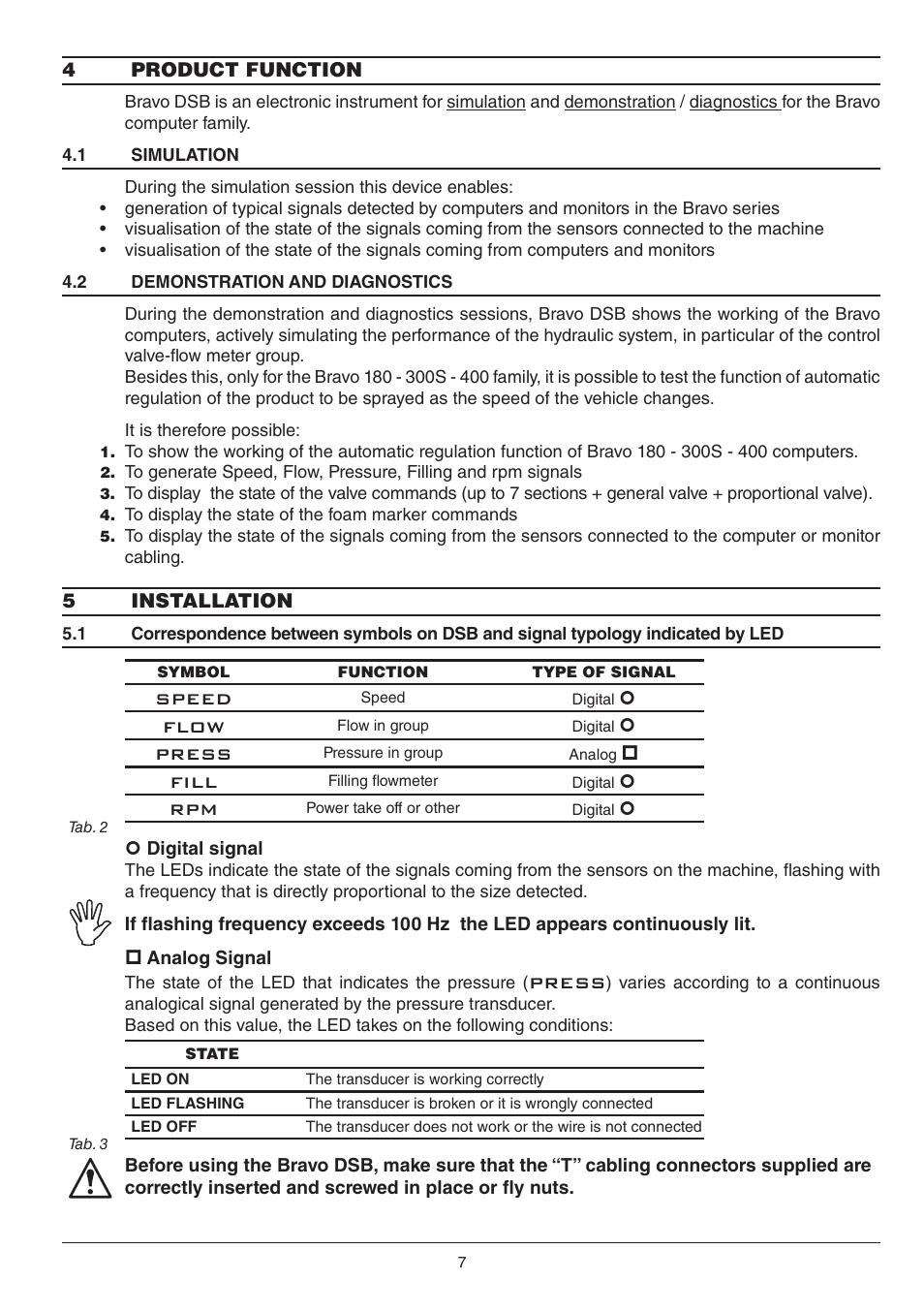 ARAG BRAVO DSB User Manual | Page 7 / 16