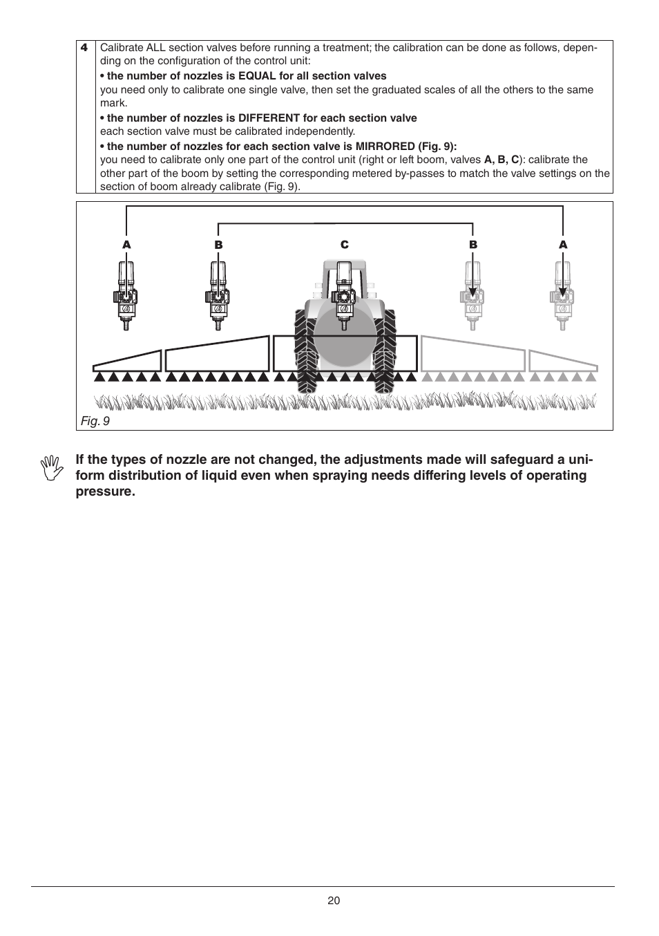 ARAG Electriccontrol unit for crop-spraing application 871 User Manual | Page 20 / 32