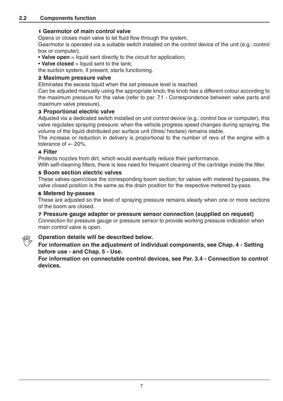 ARAG Electriccontrol unit for crop-spraing application 871 User Manual | Page 7 / 32