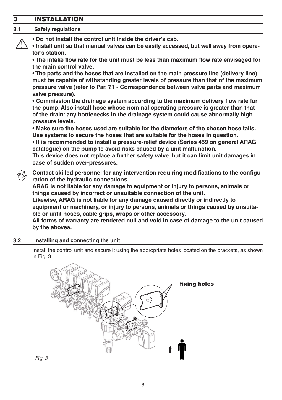 ARAG Electriccontrol unit for crop-spraing application 871 User Manual | Page 8 / 32