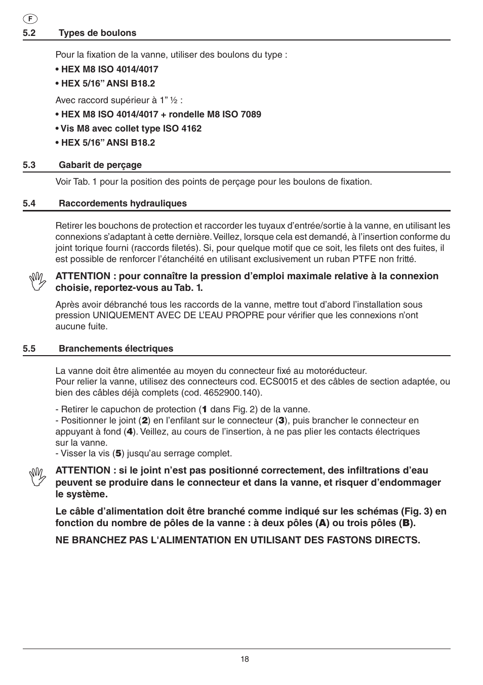 ARAG SERIE 453 Electric ball valve User Manual | Page 18 / 40