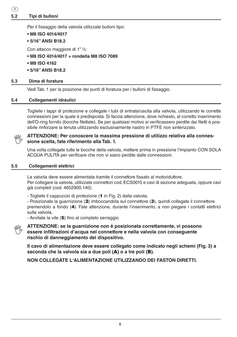 ARAG SERIE 453 Electric ball valve User Manual | Page 8 / 40