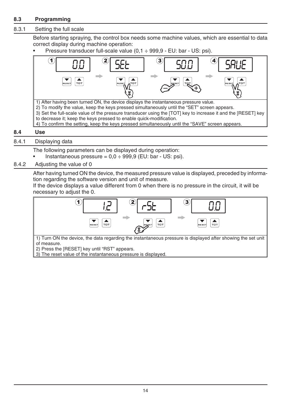 ARAG SERIE 4663 Electric Control Box 7 - 9 User Manual | Page 14 / 20