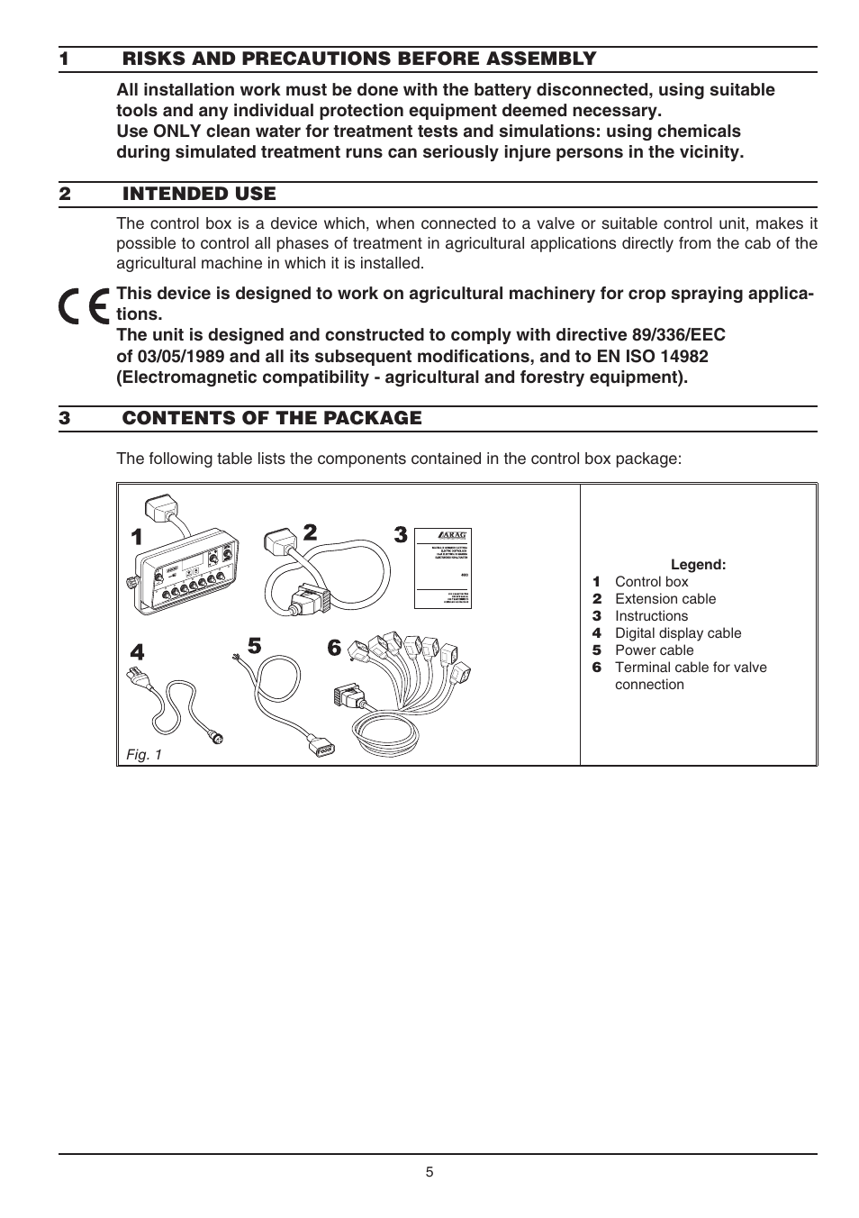 ARAG SERIE 4663 Electric Control Box 7 - 9 User Manual | Page 5 / 20