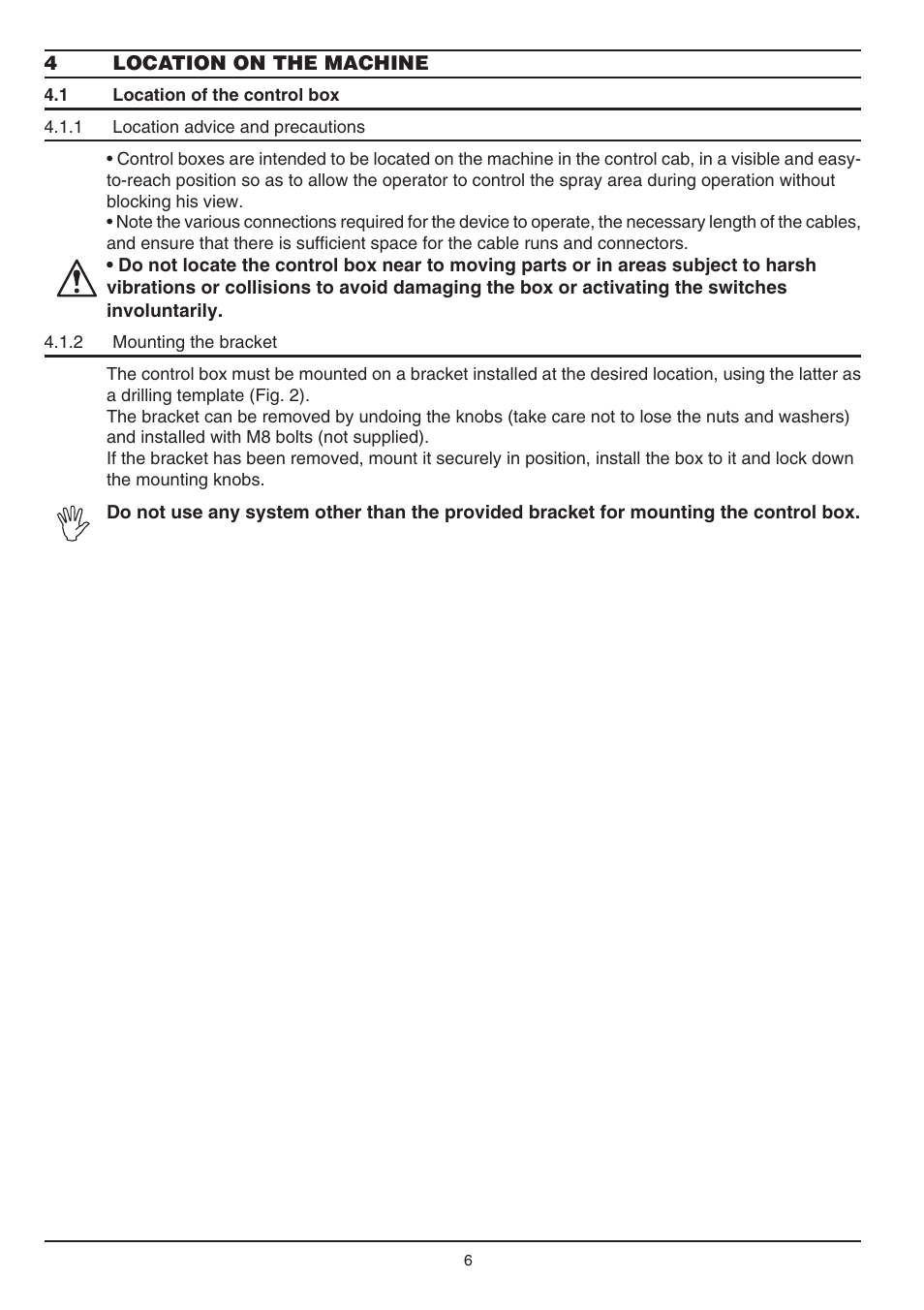 ARAG SERIE 4663 Electric Control Box 7 - 9 User Manual | Page 6 / 20