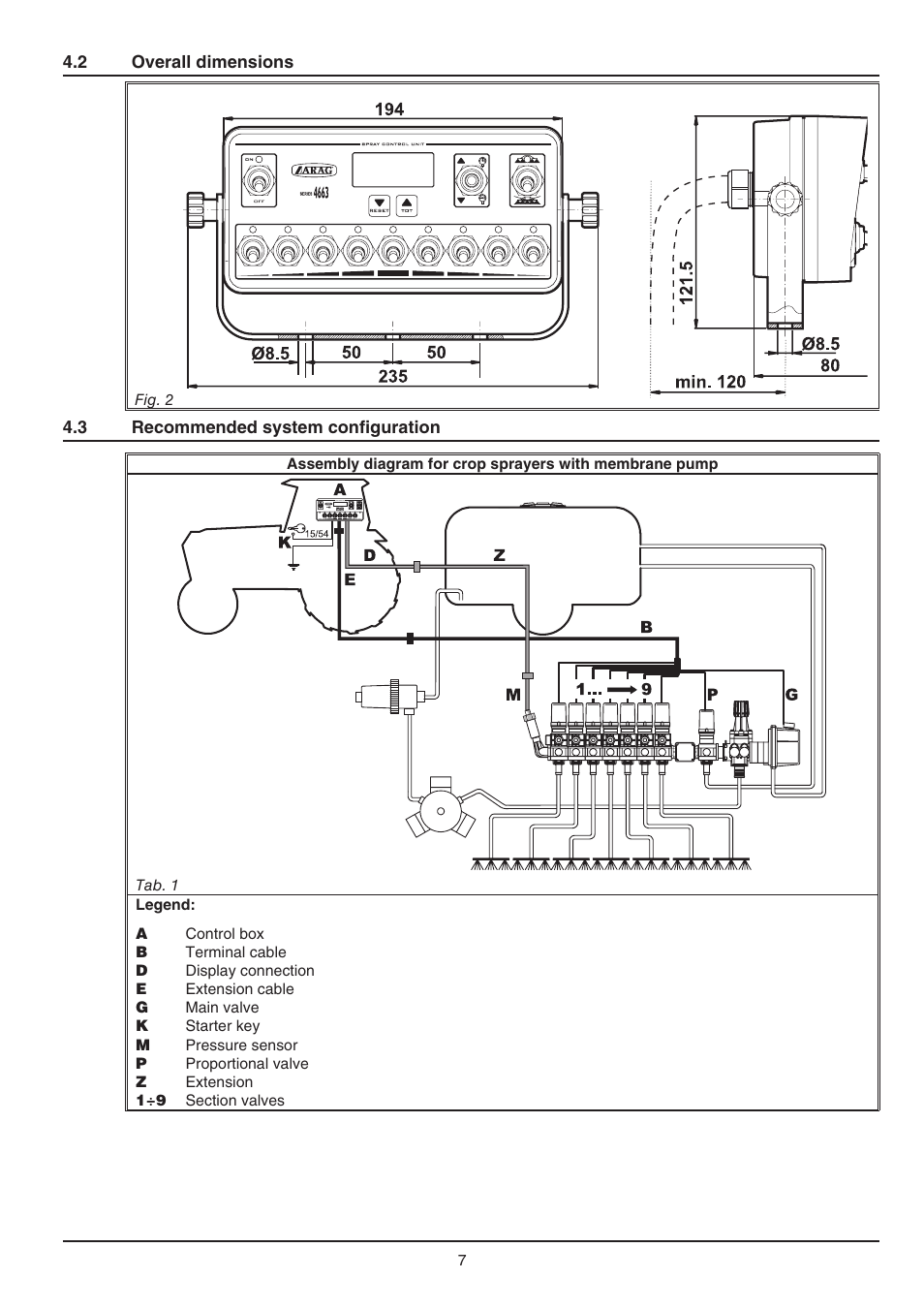 ARAG SERIE 4663 Electric Control Box 7 - 9 User Manual | Page 7 / 20