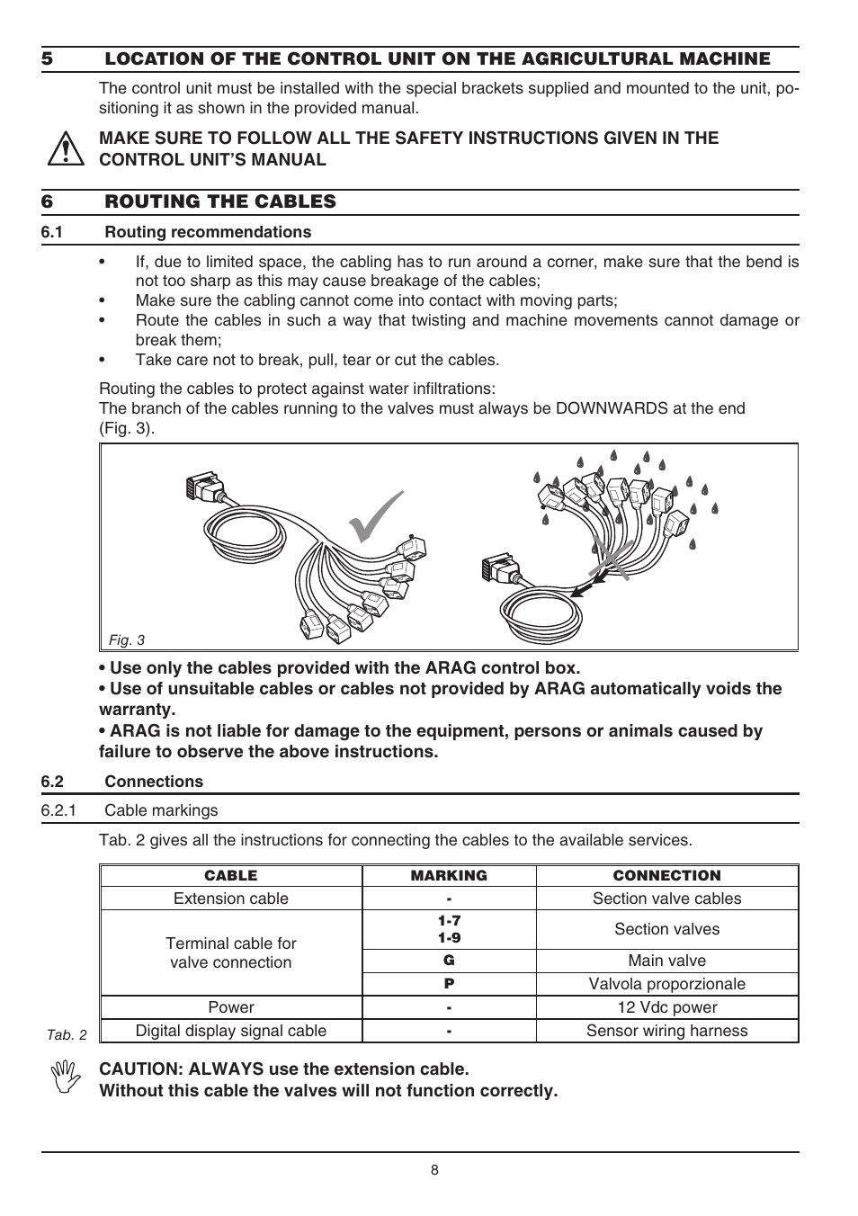 ARAG SERIE 4663 Electric Control Box 7 - 9 User Manual | Page 8 / 20