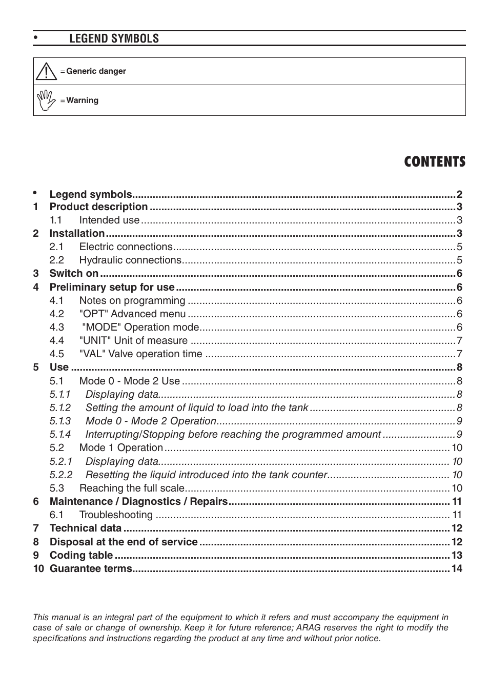 ARAG ORION Visual Flow User Manual | Page 2 / 16