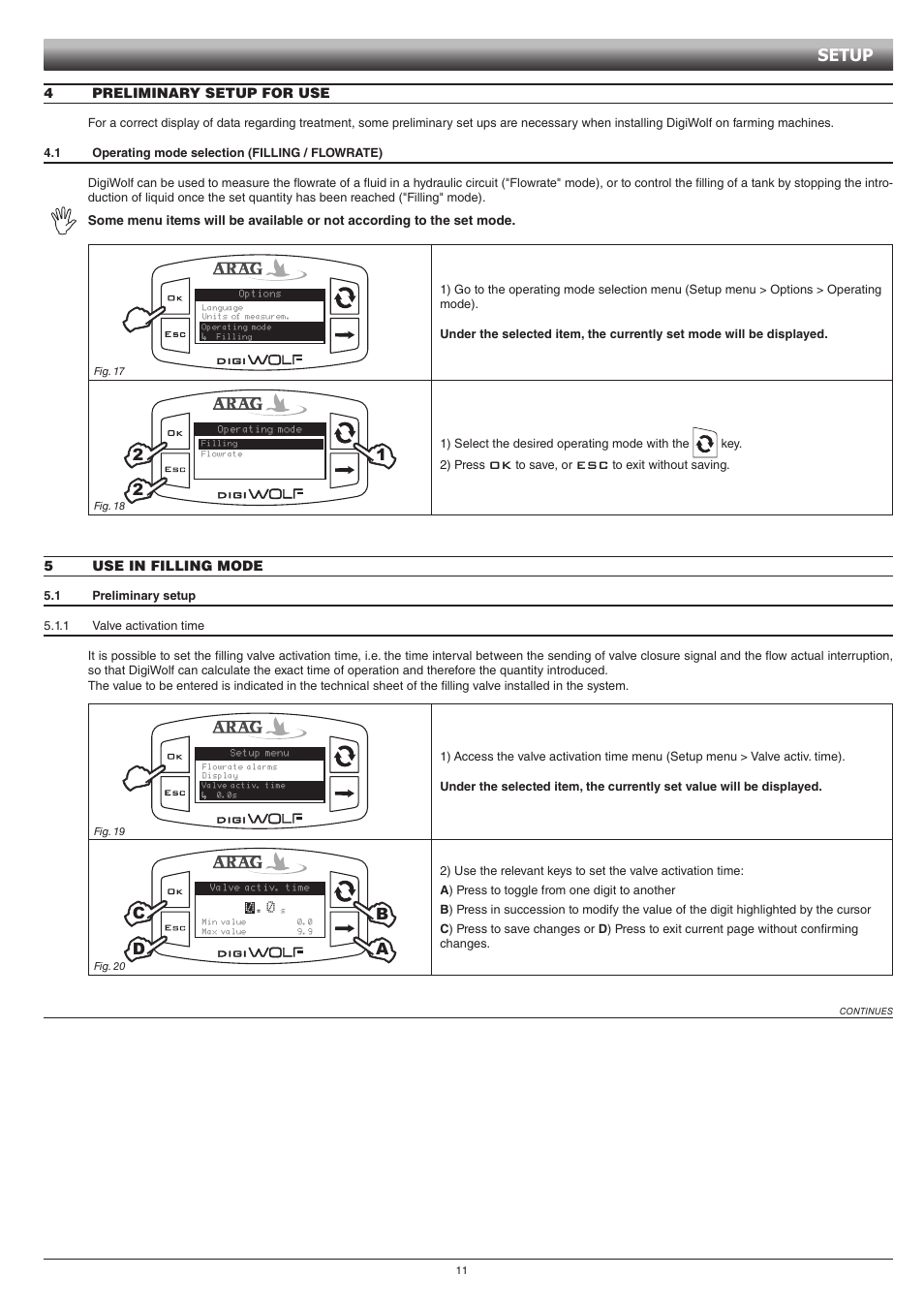 Setup, Bd a | ARAG DIGIWOLF - Power supply version 12V DC User Manual | Page 11 / 28