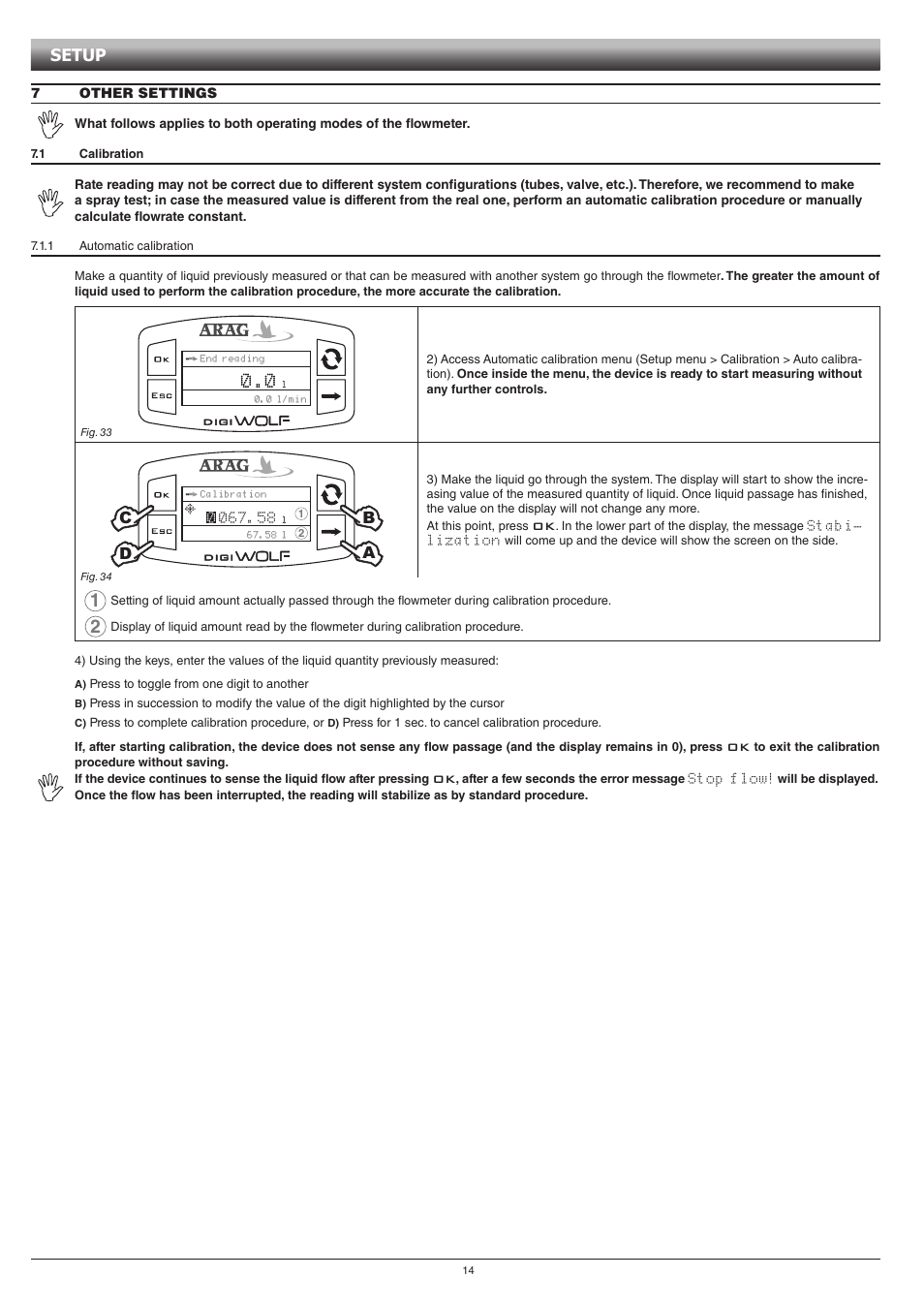 Setup | ARAG DIGIWOLF - Power supply version 12V DC User Manual | Page 14 / 28