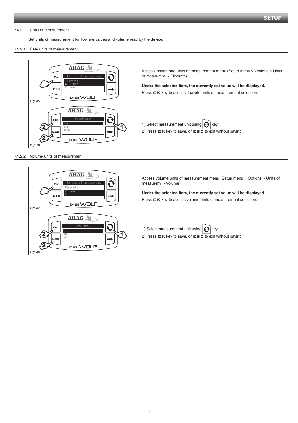 Setup | ARAG DIGIWOLF - Power supply version 12V DC User Manual | Page 17 / 28