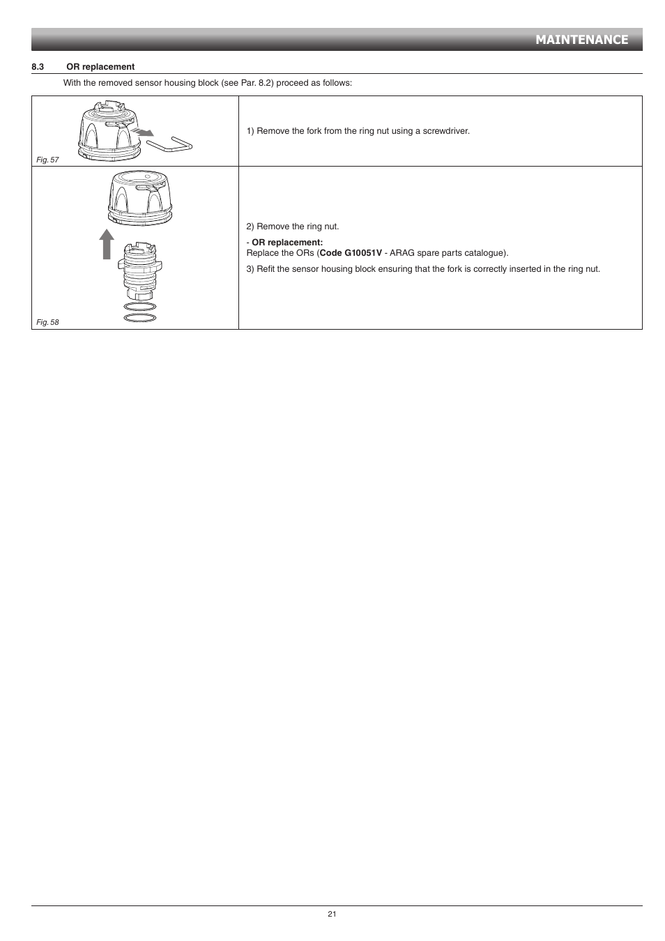 Maintenance | ARAG DIGIWOLF - Power supply version 12V DC User Manual | Page 21 / 28