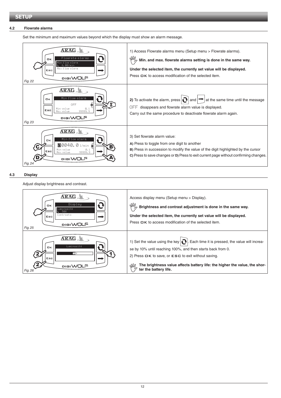 Setup, Bd a | ARAG DIGIWOLF - Battery powered version User Manual | Page 12 / 24