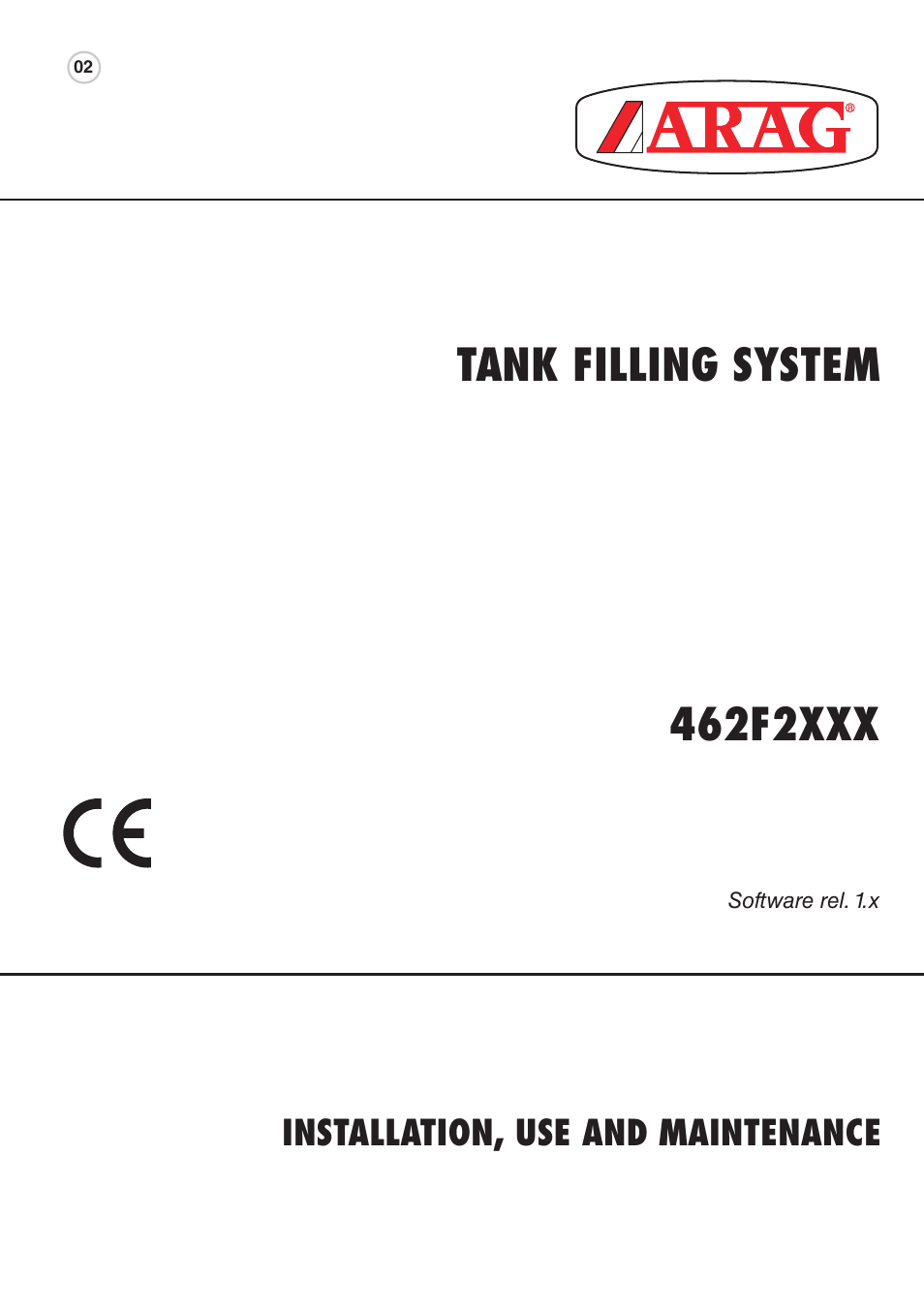 ARAG ORION Tank filling system User Manual | 16 pages