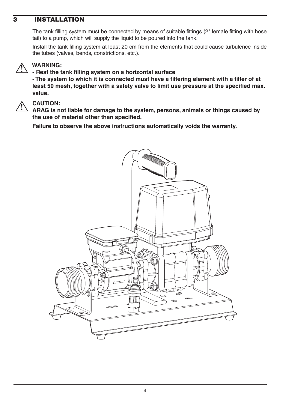 ARAG ORION Tank filling system User Manual | Page 4 / 16