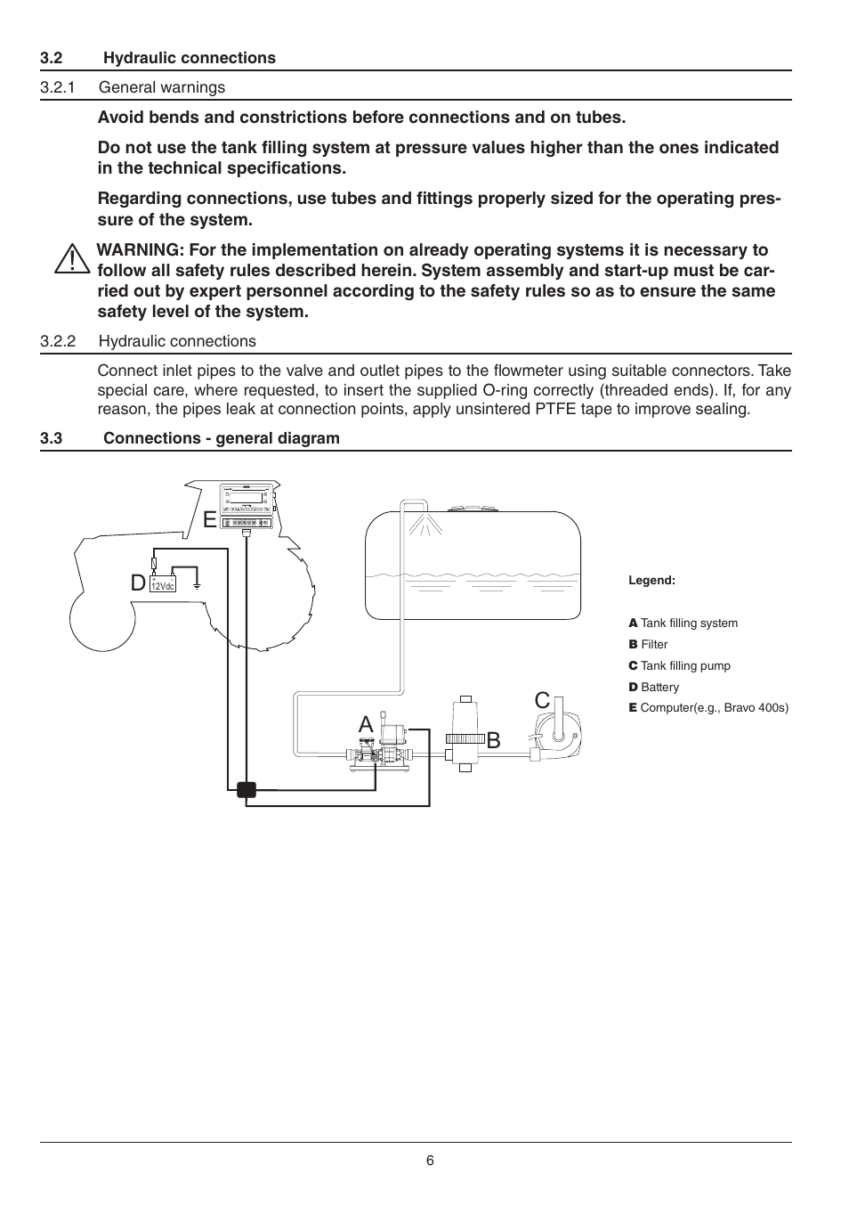 Ab c d e | ARAG ORION Tank filling system User Manual | Page 6 / 16