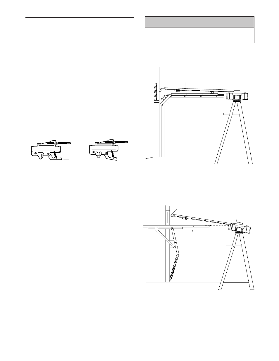 Position the opener, Warning caution warning warning, Installation step 4 | Chamberlain 2265 User Manual | Page 12 / 36