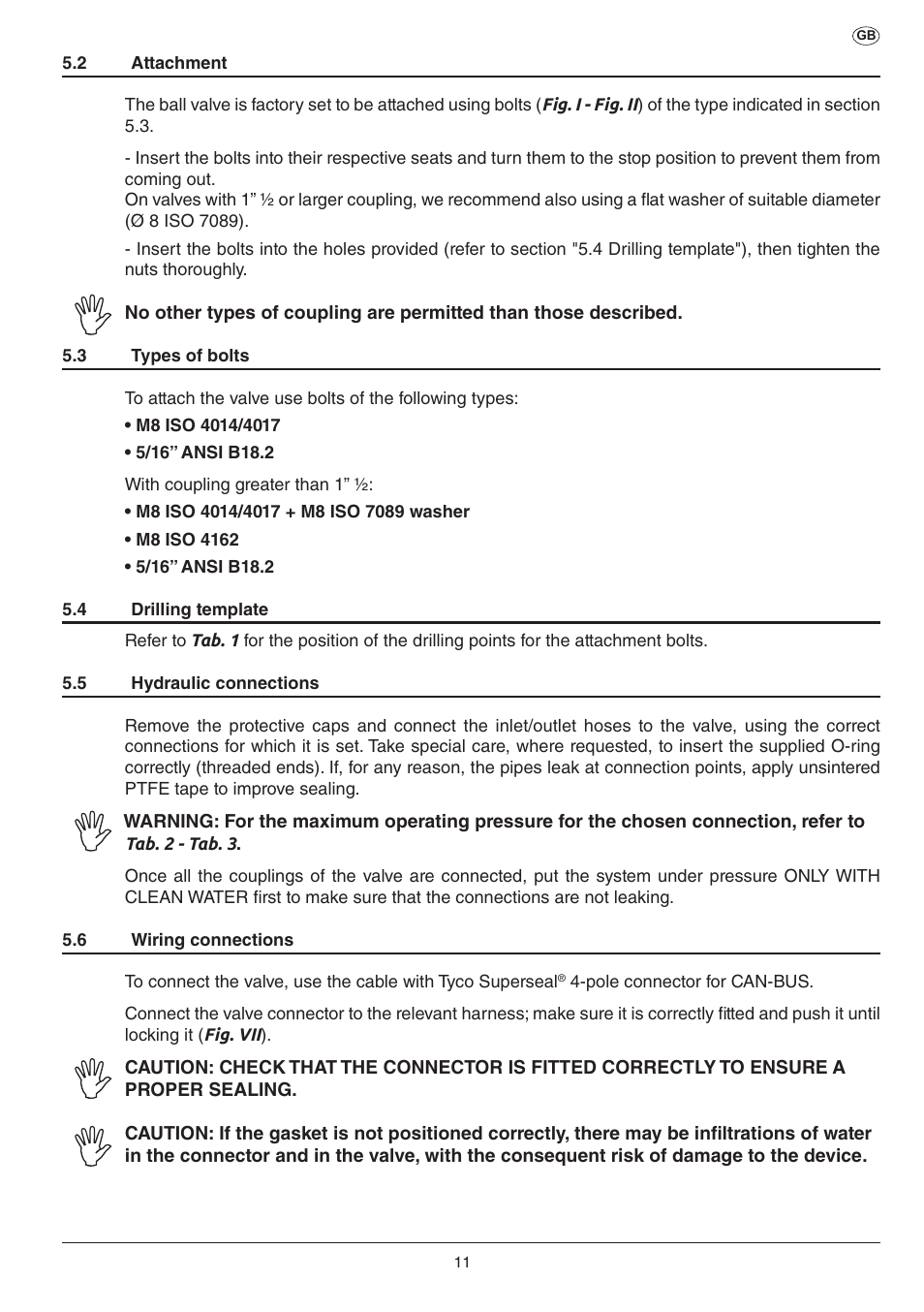 ARAG Electric ball valve with CAN-BUS connection User Manual | Page 11 / 32