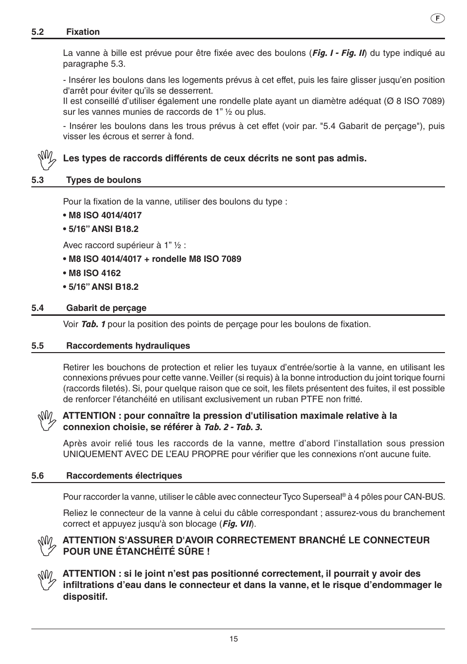 ARAG Electric ball valve with CAN-BUS connection User Manual | Page 15 / 32