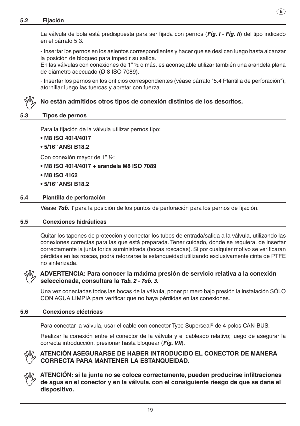 ARAG Electric ball valve with CAN-BUS connection User Manual | Page 19 / 32