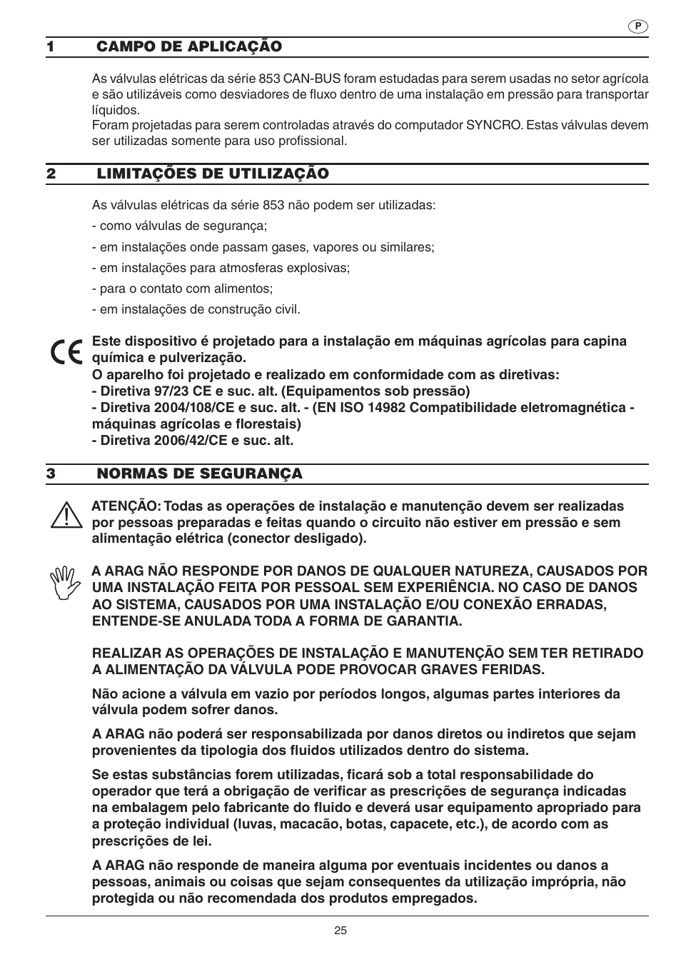 ARAG Electric ball valve with CAN-BUS connection User Manual | Page 25 / 32