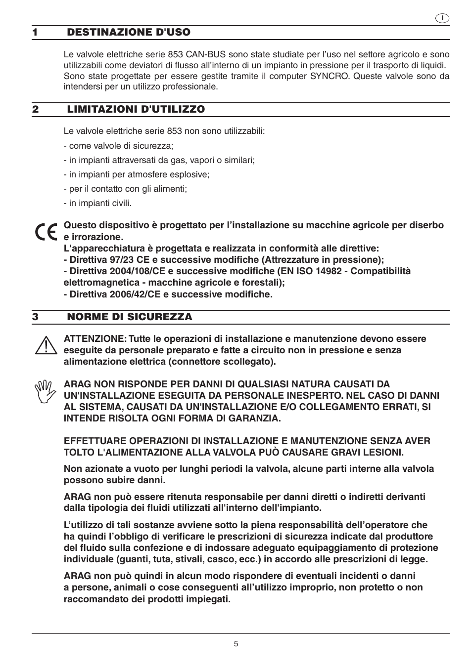 ARAG Electric ball valve with CAN-BUS connection User Manual | Page 5 / 32