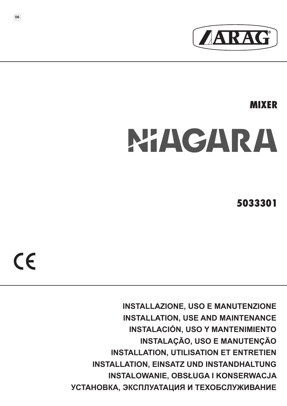 ARAG Mixer NIAGARA User Manual | 36 pages