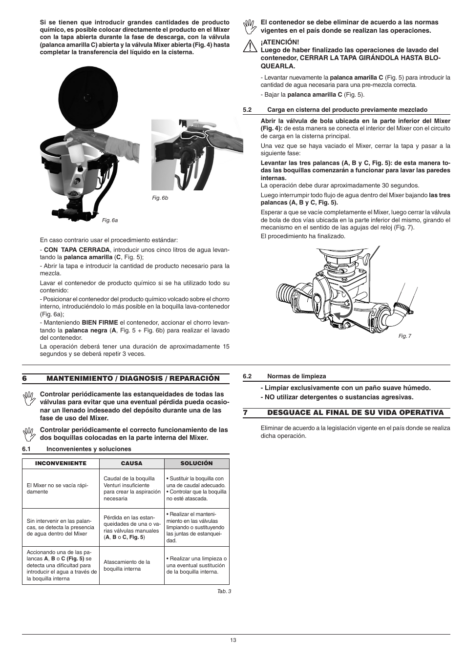 ARAG Mixer NIAGARA User Manual | Page 13 / 36