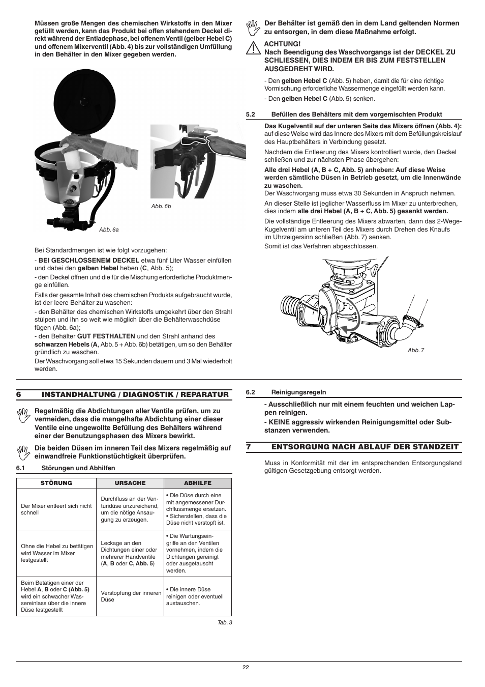 ARAG Mixer NIAGARA User Manual | Page 22 / 36