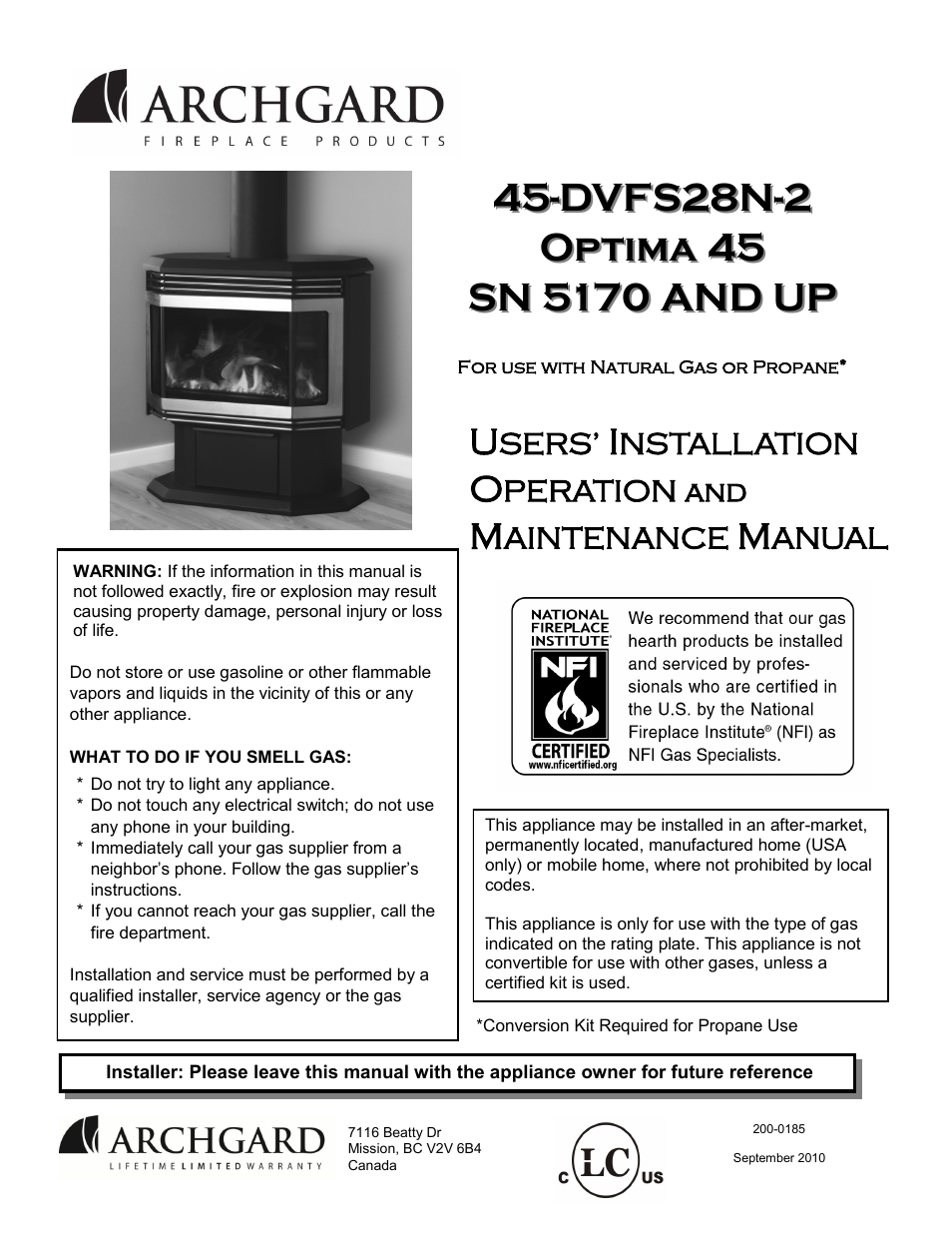 Archgard 45-DVFS28N-2 User Manual | 48 pages