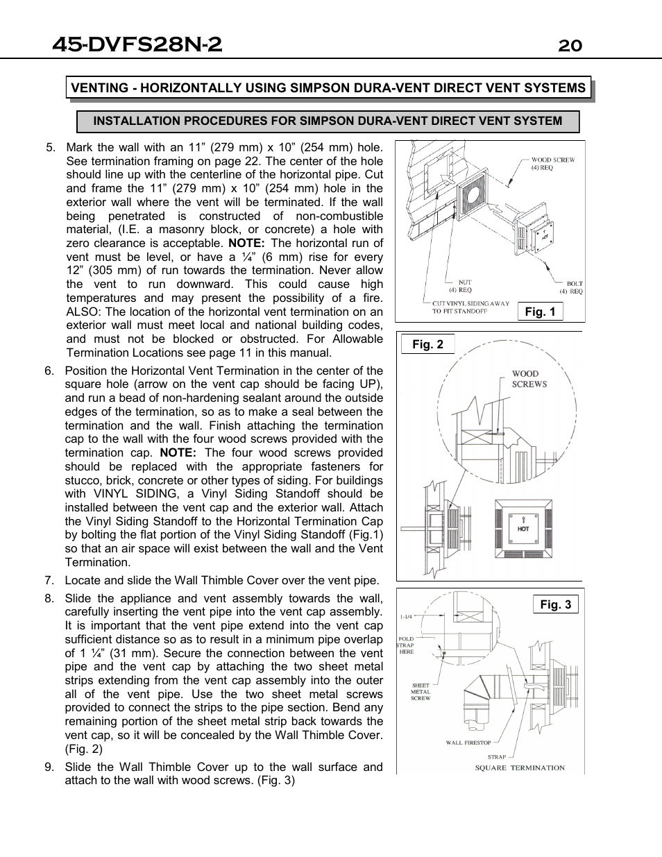 Dvfs28n-2 | Archgard 45-DVFS28N-2 User Manual | Page 20 / 48