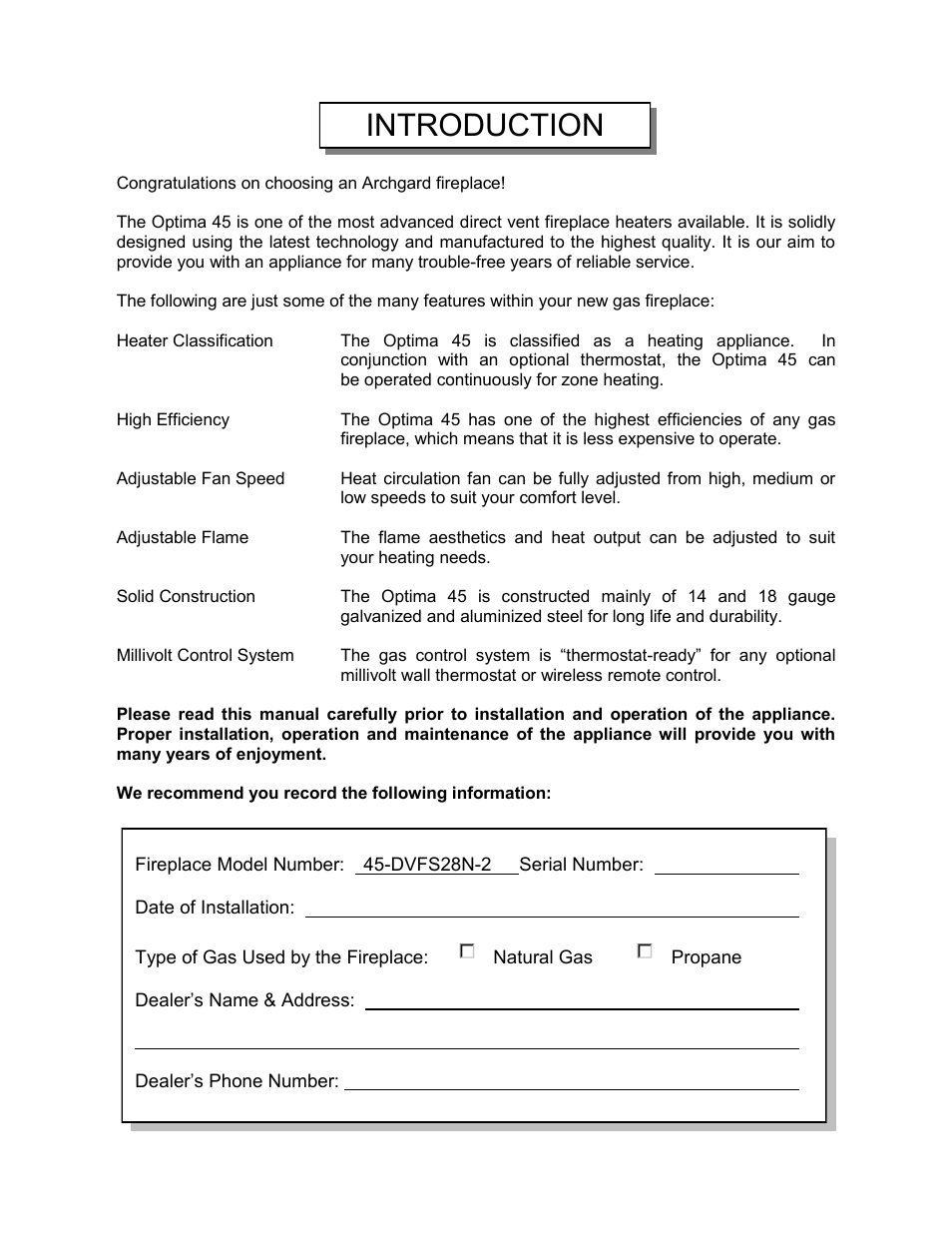 Introduction | Archgard 45-DVFS28N-2 User Manual | Page 3 / 48
