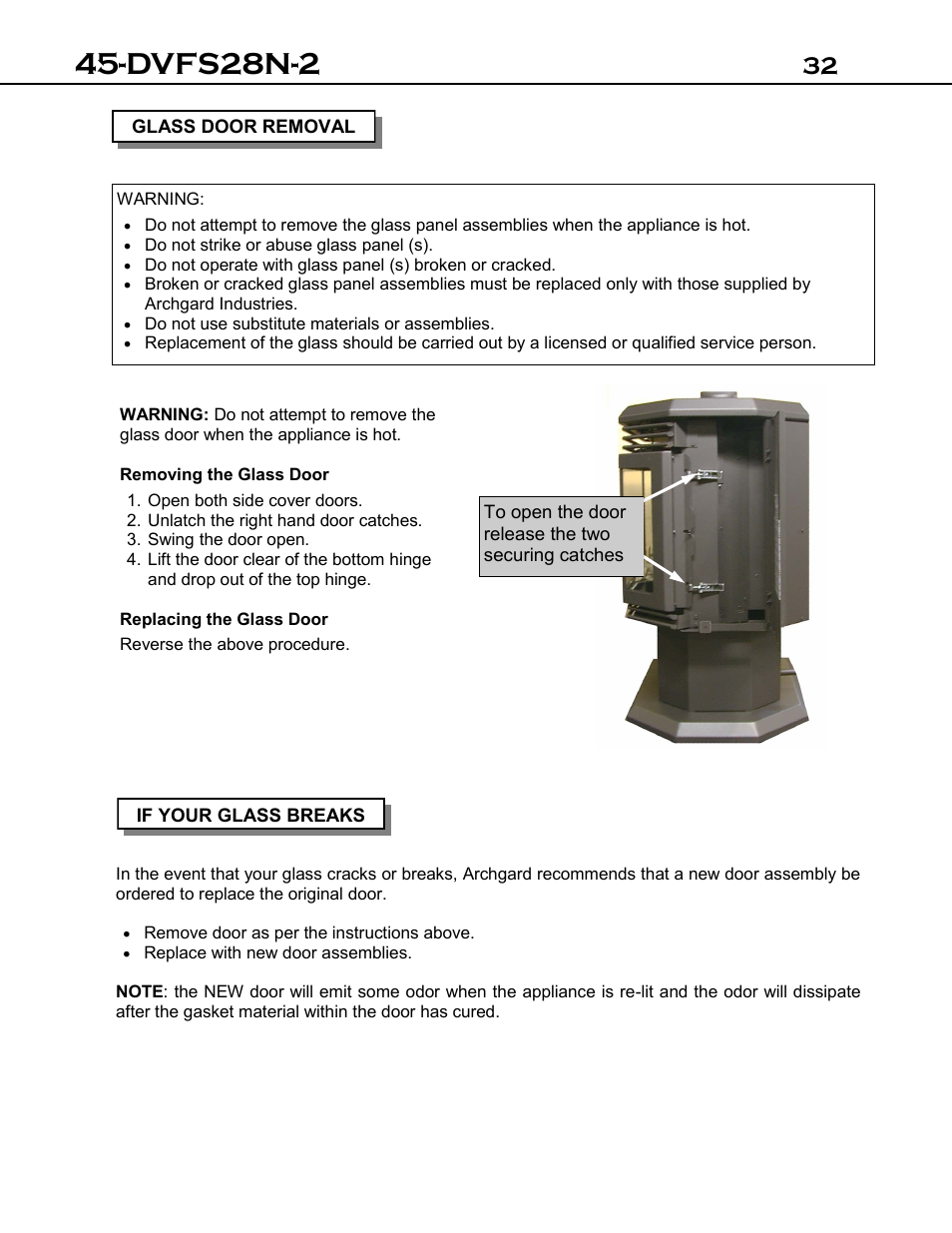 Dvfs28n-2 | Archgard 45-DVFS28N-2 User Manual | Page 32 / 48