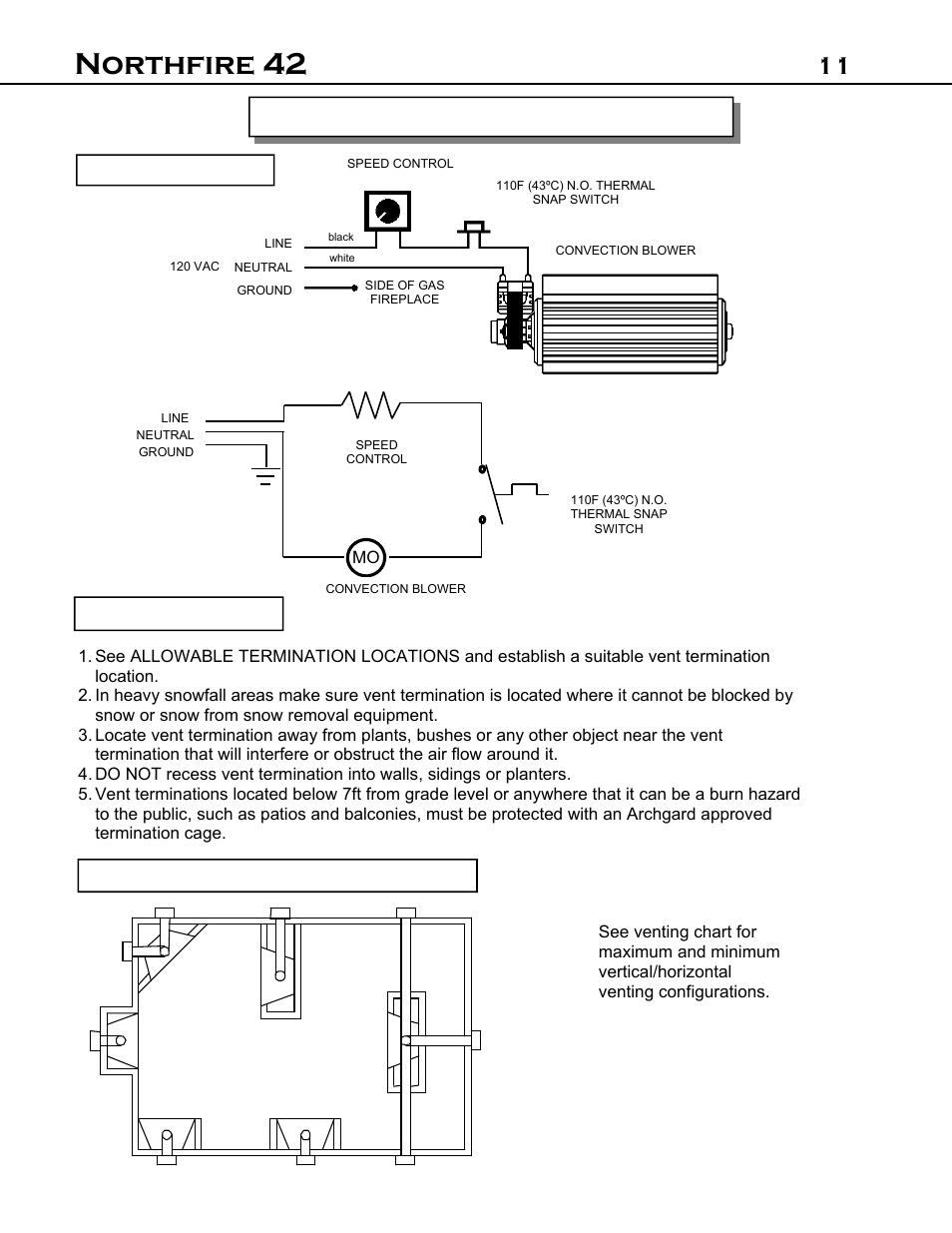 Northfire 42, 11 installation instructions, Cont | Archgard 42-DVT40N User Manual | Page 11 / 38